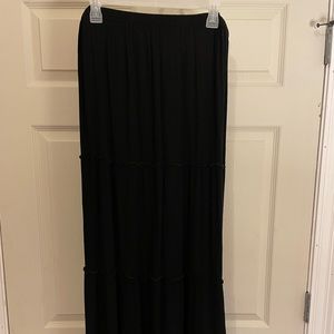 Knit Maxi Skirt with Ruffle Detail